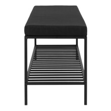 Schuhbank >Vita< in Schwarz, Melamin - 100x48,5x36cm (BxHxT)