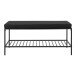 Schuhbank >Vita< in Schwarz, Melamin - 100x48,5x36cm (BxHxT)