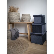 Sitzbank >Barcelona< in Natur, Teak - 90x45x25cm (BxHxT)