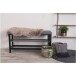 Schuhbank >Padova< in Grau, Stoff - 34x50x100cm (BxHxT)