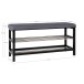 Schuhbank >Padova< in Grau, Stoff - 34x50x100cm (BxHxT)