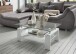 Couchtisch >126/302-11.11< in Weiß, Glas - 100x60cm (BxH)