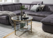 Couchtisch >2074-39< in Gold, Metall - 45x75cm (HxD)