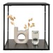 Wandregal >Vita< in Schwarz, Melamin - 36x36x36cm (BxHxT)