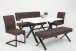 Sitzbank >Dosi-I< in Vintage braun, Metall / Softex - 140x93x61cm (BxHxT)