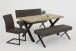 Sitzbank >Dosi-I< in Vintage braun, Metall / Softex - 140x93x61cm (BxHxT)