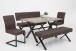 Sitzbank >Dosi-I< in Vintage braun, Metall / Softex - 140x93x61cm (BxHxT)