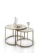 Beistelltisch >2/053-39.19< in Marmor hell, Matall Schwarz - 42x65cm (HxD)