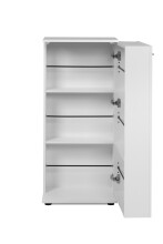 Schuhschrank >Satos< in weiß - 50x105x34cm (BxHxT)