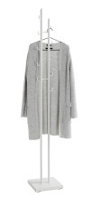 Garderobenständer >21353< in weiss, Metall - 29x176x29cm (BxHxT)