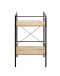 Beistelltisch >21957< in schwarz-eiche, MDF, Metall - 34x62x27cm (BxHxT)