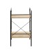 Beistelltisch >21957< in schwarz-eiche, MDF, Metall - 34x62x27cm (BxHxT)