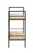 Beistelltisch >21957< in schwarz-eiche, MDF, Metall - 34x62x27cm (BxHxT)