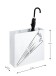 Schirmständer >22368< in weiss, Metall, Stahl - 50x48x16cm (BxHxT)