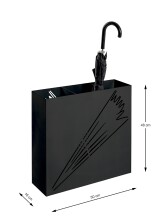 Schirmständer >22568< in schwarz, Metall -...