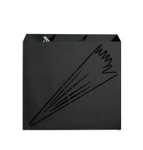 Schirmständer >22568< in schwarz, Metall - 50x48x16cm (BxHxT)