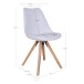 Schalenstuhl >Bergen< (2er-Set) in Weiss, Glattlederoptik - 48x86x55cm (BxHxT)