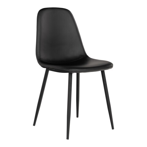 Polsterstuhl >Stockholm< (2er-Set) in Schwarz - 47x88x50 (BxHxT)