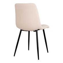 Polsterstuhl >Middelfart< (2er-Set) in Weiss, Stoff - 44x86x55cm (BxHxT)