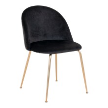 Polsterstuhl >Geneva< (2er-Set) in Schwarz, Velour...