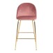 Barhocker >Lausanne< (2er-Set) in Rosa, Velour - 55x108x60cm (BxHxT)