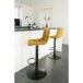 Barhocker >Middelfart< (2er-Set) in Senfgelb, Velour - 43x108x43cm (BxHxT)