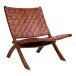 Relaxsessel >Perugia< in Braun, Leder - 66x73x74cm (BxHxT)