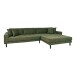 Ecksofa >Lido< in Olivgrün, Stoff - 290x76x92cm (BxHxT)