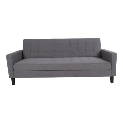 Schlafsofa >Milton< in Dunkelgrau, Stoff - 109x81x204cm (BxHxT)