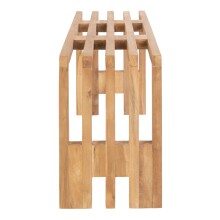Sitzbank >Benidorm< in Braun, Teak - 90x49x30cm (BxHxT)