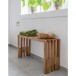 Sitzbank >Benidorm< in Braun, Teak - 90x49x30cm (BxHxT)