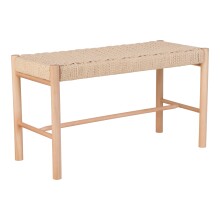 Sitzbank >Abano< in Beige, Massivholz - 80x45x35cm...