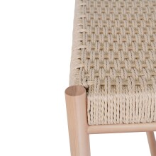 Sitzbank >Abano< in Beige, Massivholz - 80x45x35cm (BxHxT)
