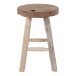 Hocker >Badia< in Hellbraun, Teak - 30x45x30cm (BxHxT)