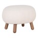 Fußhocker >Savona< in Weiss, Stoff - 60x37x50cm (BxHxT)