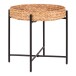 Beistelltisch >Naro< in Schwarz / Natur, Wasserhyazinthe - 50x48,5x50cm (BxHxT)