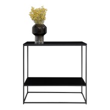 Konsolentisch >Vita< in Schwarz, Melamin - 80x80x36cm (BxHxT)