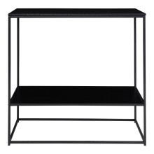 Konsolentisch >Vita< in Schwarz, Melamin - 80x80x36cm (BxHxT)