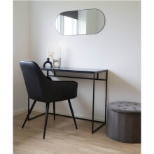 Schreibtisch >Vita< in Schwarz, Melamin - 100x75x45cm (BxHxT)