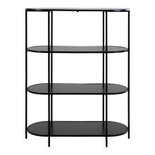 Bücherregal >Vita< in Schwarz, Melamin - 85x111x36cm (BxHxT)
