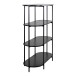 Bücherregal >Vita< in Schwarz, Melamin - 85x111x36cm (BxHxT)