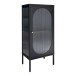 Standvitrine >Adelaide< in Schwarz, Metall - 50x110x35cm (BxHxT)