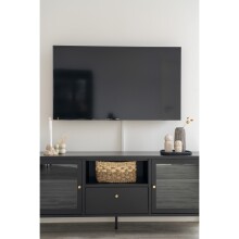 Lowboard >Dalby< in Schwarz, Metall - 160x60x35cm...
