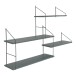 Wandregal >HarlemWandregal< in Hellbraun, Massivholz - 99x62x17,5cm (BxHxT)
