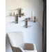 Wandregal >Gavi< in Hellbraun, Massivholz - 55x60x15cm (BxHxT)