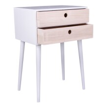Nachttisch >Rimini< in Weiss, Melamin - 32x65,5x45cm (BxHxT)
