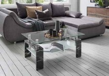 Couchtisch >126/302-23< in Marmoroptik, MDF -...