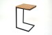 Beistelltisch >3035< in Eiche Massiv, Gestell Metall schwarz - 40x40cm (BxH)