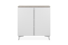 Kommode >Bertrix< in Sandstein / weiß - 88x92x40cm (BxHxT)