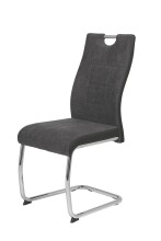 Freischwinger "Alvera" (4er Set) Webstoff Grau,...